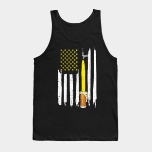 American Flag USA Craft Beer Gifts Brewers Tee Beer Brewery Tank Top